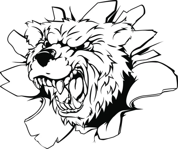 Vector Illustration Lion Head — Stock Vector