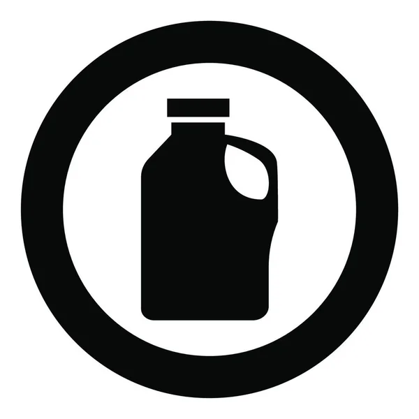 Haushaltschemikalien Symbol Schwarze Farbe Kreis Oder Runde Vektorabbildung — Stockvektor
