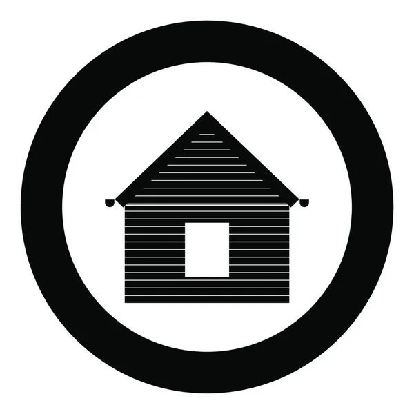 Icono Frontal Lateral Color Negro Círculo Ilustración Vectorial Redonda — Vector de stock