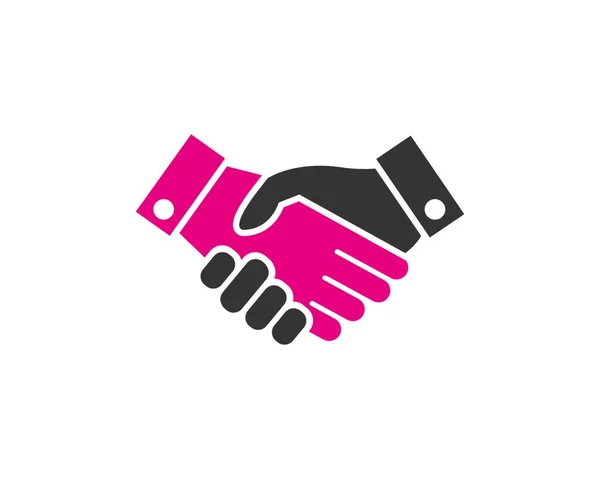 Ícone Negócio Handshake Estilo Design Plano —  Vetores de Stock