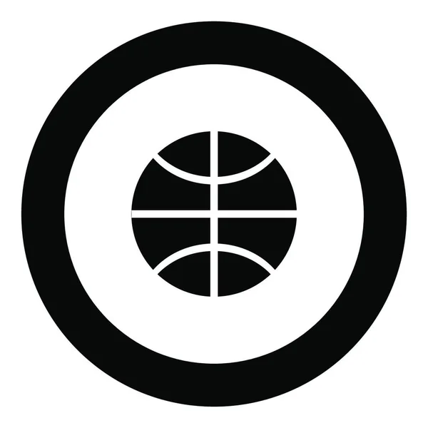 Baloncesto Icono Bola Color Negro Ilustración Vector Círculo Aislado — Archivo Imágenes Vectoriales