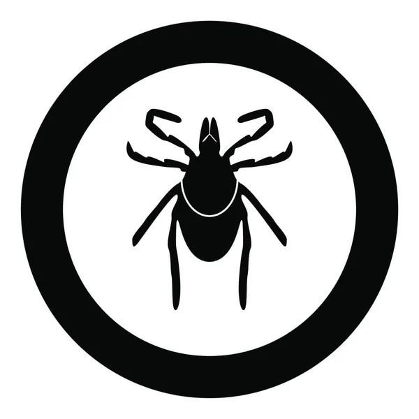 Tick Black Icon Circle Vector Illustration Isolated — Stock Vector