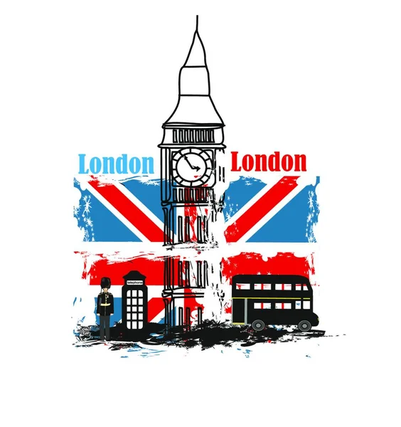 Londres Reino Unido Circa Junio 2019 Famosa Bandera Del Reino — Vector de stock