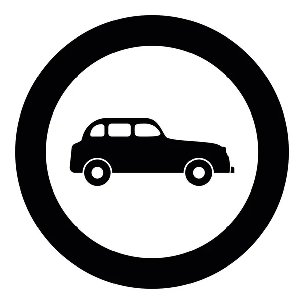 Icono Coche Retro Color Negro Vector Ilustración Imagen Simple Estilo — Vector de stock