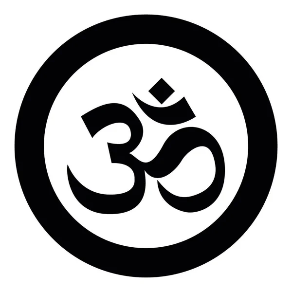Induism Symbol Znak Ikona Kolor Czarny Wektor Ilustracja Obraz Prosty — Wektor stockowy