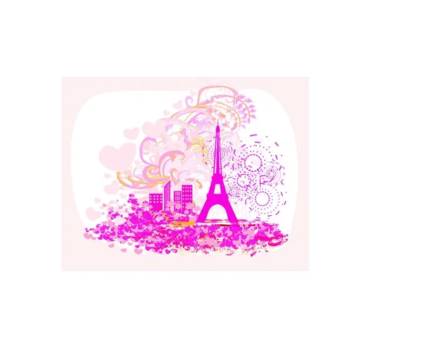 Eiffelturm Mit Paris Frankreich — Stockvektor