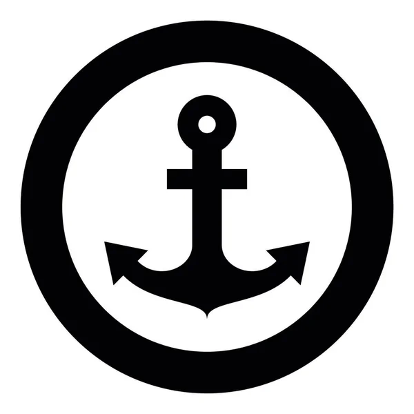 Statek Kotwicy Dla Morskich Morskie Projekt Ikonę Kolor Czarny Wektor — Wektor stockowy