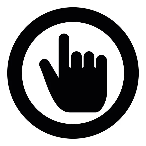 Hand Punt Selecteer Verklaren Wijsvinger Wijsvinger Voor Zwarte Kleur Vector — Stockvector