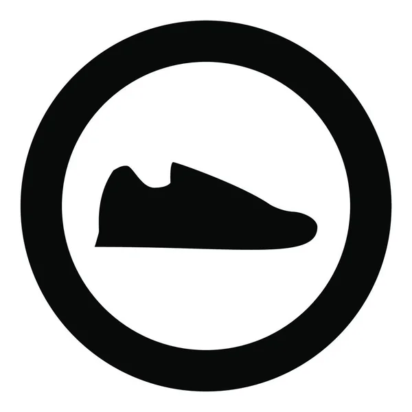 Chaussures Course Sneakers Chaussures Sport Course Icône Chaussure Cercle Rond — Image vectorielle