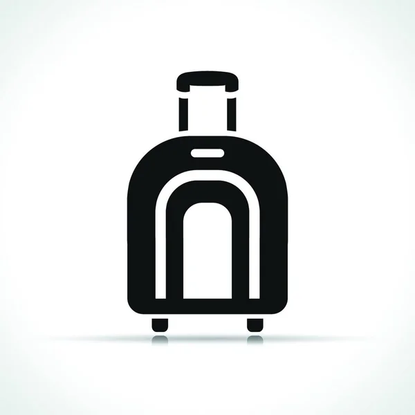 Vector Illustration Black Suitcase Icon Design — Stock Vector