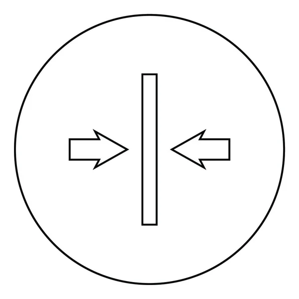 左右対称のレイアウト画像円形アウトラインの壁紙シンボルアイコン上の指定黒のカラーベクトルイラストフラットスタイルシンプルな画像 — ストックベクタ