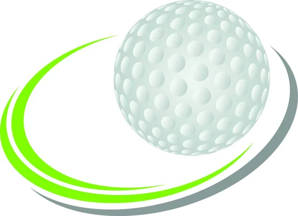 Golf Boll Och Löv Sport Golf Golfboll Bakgrund — Stock vektor