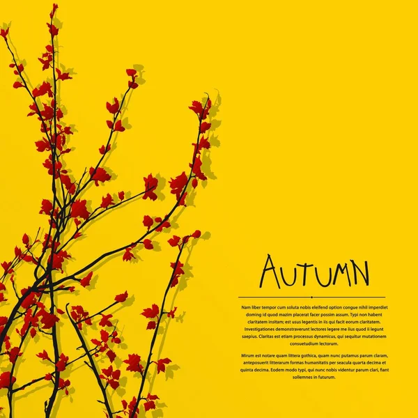 Composition Arbre Automne Avec Espace Pour Texte — Image vectorielle