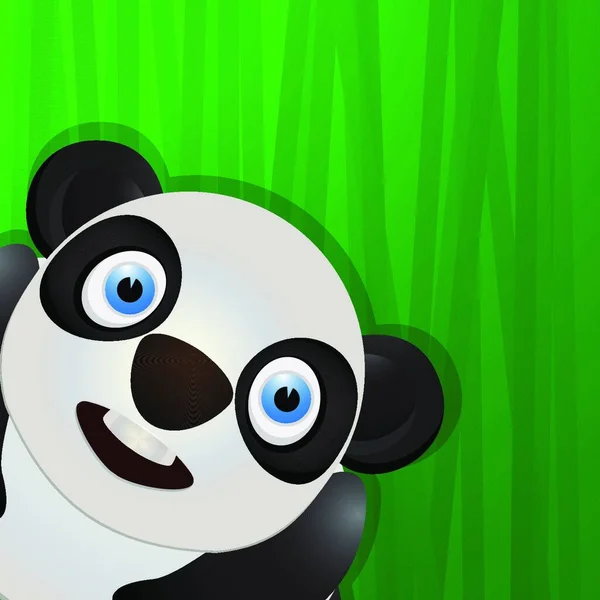 有趣的熊猫头像图标为网络 — 图库矢量图片