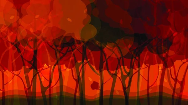 幻想抽象魔法森林壁纸 — 图库矢量图片