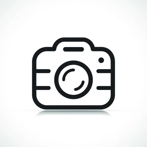 Vektorová Ilustrace Izolované Ikony Symbolu Fotoaparátu — Stockový vektor