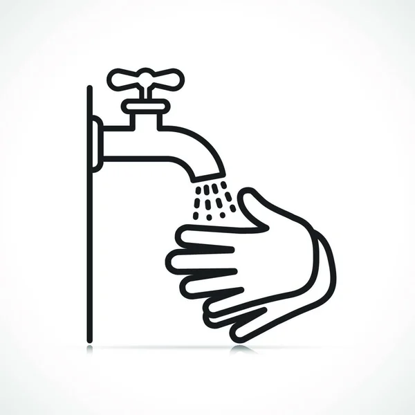 Vector Illustration Washing Hands Icon Symbol — Stock Vector