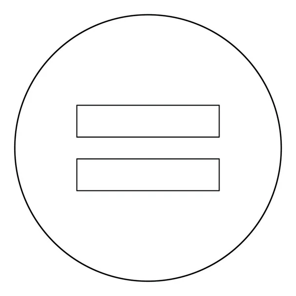在圆圈矢量插图中以相同的黑色图标标记孤立的平面样式 — 图库矢量图片