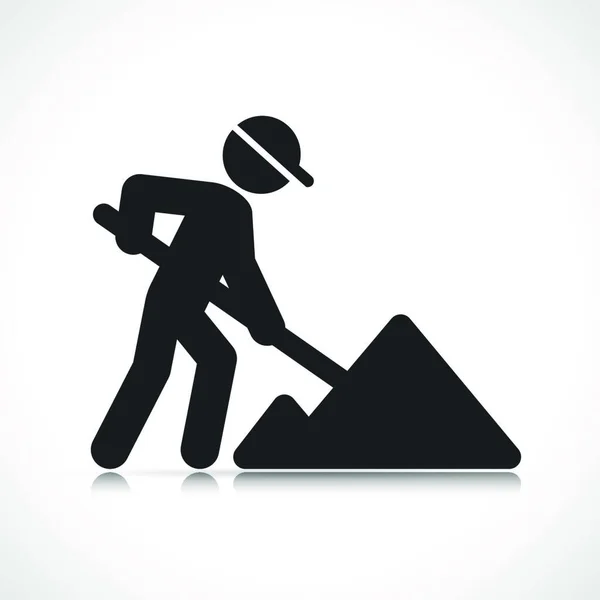 Vector Illustration Building Construction Worker Icon — Stock Vector