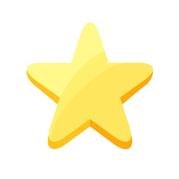Estrela Amarelo Clip Arte Isolada Fundo Branco Desenho Animado Estrela — Vetor de Stock