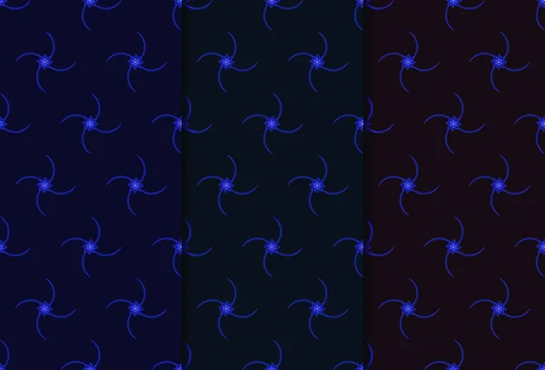 Nahtlose Muster Blumen Dunkle Farbe Tapete Textil — Stockvektor
