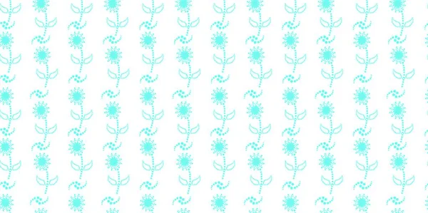 Motif Sans Couture Fleurs Feuilles Bleues Papier Peint Textile — Image vectorielle