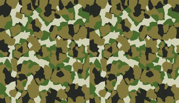 Camouflage Pattern Background Vector Military Style Masking Camo Clothing Repeat — Stock Vector