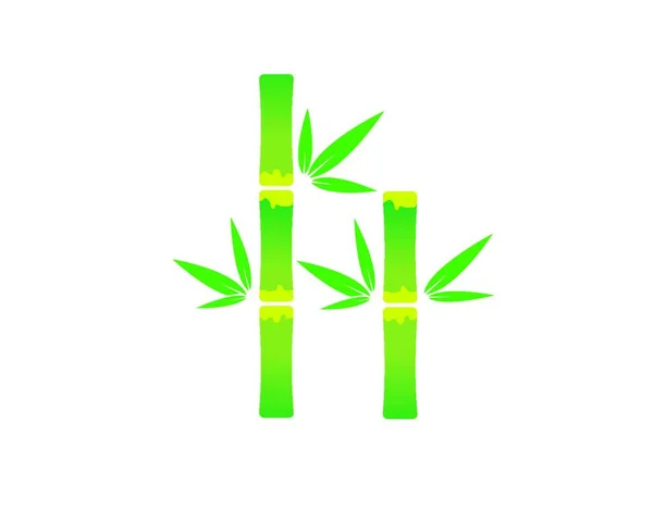 Illustration Vectorielle Modèle Conception Icône Bambou — Image vectorielle