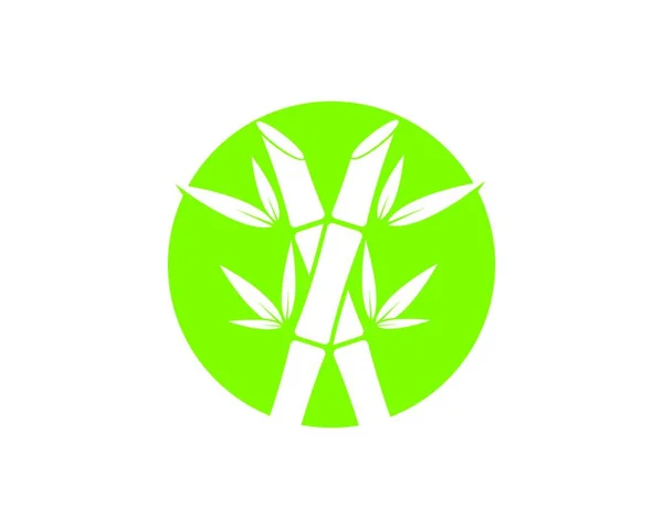 Modello Logo Foglia Verde Icona Vettoriale — Vettoriale Stock