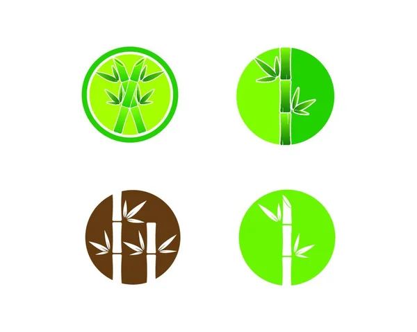 Hoja Verde Logotipo Plantilla Vector Ilustración — Vector de stock