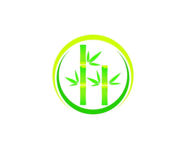 Plantilla Logo Hoja Verde Vector Icono — Vector de stock