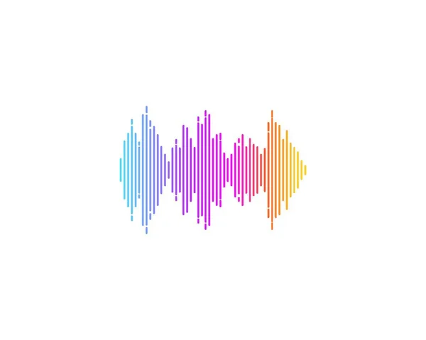 Sound Wave Logo Design Musik Equalizer Vektorillustration — Stockvektor