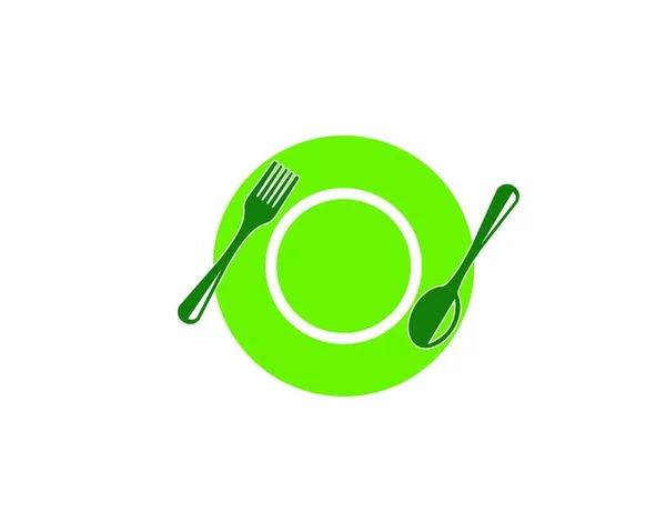 Fork Logotipo Modelo Vetor Ícone Ilustração Design — Vetor de Stock