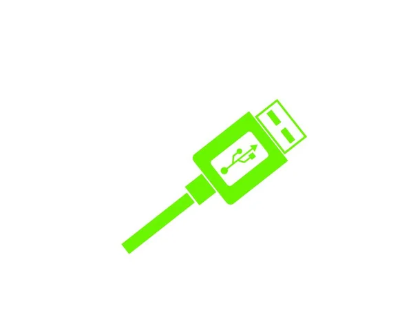 Usb Plug Vector Icono Señal Línea Delgada Ilustración Símbolo Contorno — Vector de stock