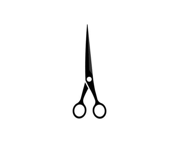 Icône Ciseaux Illustration Plate Conception Logo Vectoriel Barbier — Image vectorielle