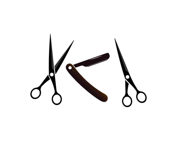 Scissors Icon Flat Illustration Barber Hairdresser Vector Icons Web Design — Stock Vector