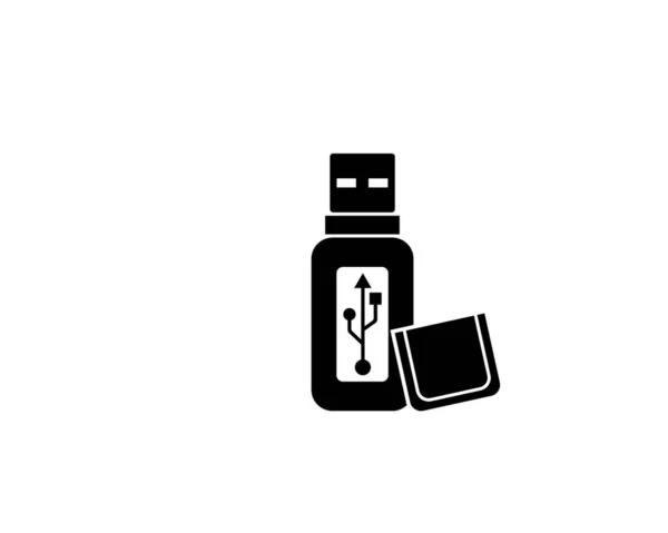 Usb Icono Vector Plantilla Ilustración — Vector de stock