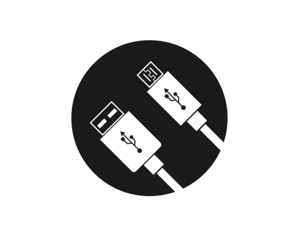 Usb Pictogram Vector Illustratie Sjabloon — Stockvector