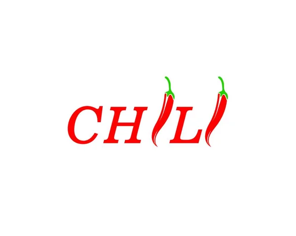 Chili Logo Vektör Şablontasarım Illüstrasyon — Stok Vektör