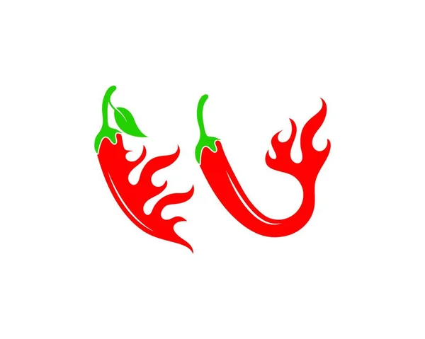 Chili Logo Vektor Mall Design Illustration — Stock vektor