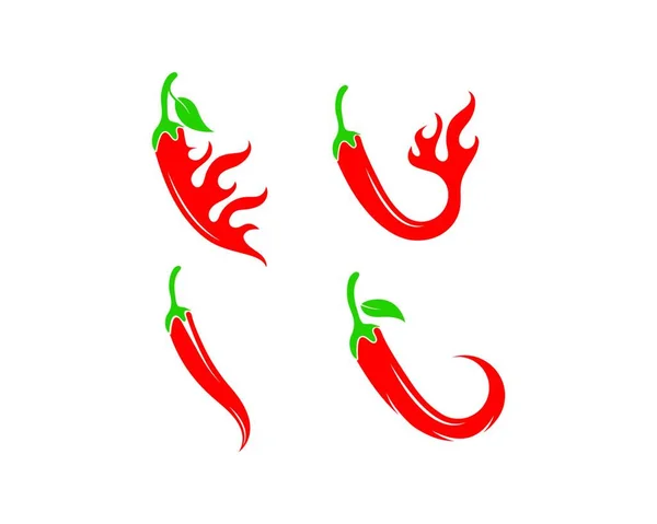 Chili Logo Șablon Vector Design Ilustrare — Vector de stoc