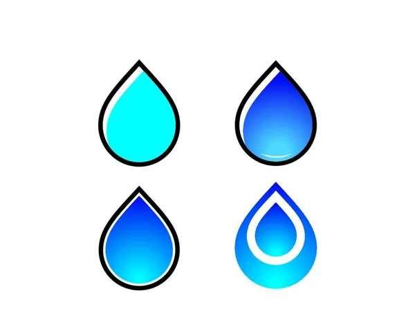 Modèle Illustration Vectorielle Logo Goutte Eau — Image vectorielle