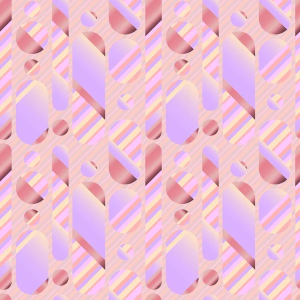 Abstrakte Pastellfarbe Langes Ovales Geometrisches Nahtloses Muster Für Hintergrund Stoff — Stockvektor