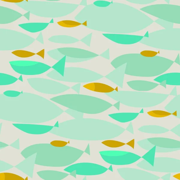 Абстрактный Силуэт Рыбы Печати Фонового Текстильного Оберточного Поверхностного Веб Дизайна — стоковый вектор