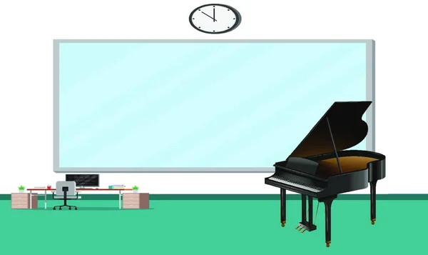 Modelleren Illustratie Van Realistische Piano Kantoor — Stockvector