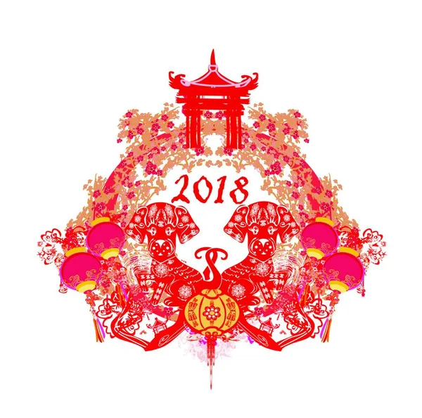 Κινέζικο Νέο Έτος 2017 Εικονογράφηση Φορέα — Διανυσματικό Αρχείο