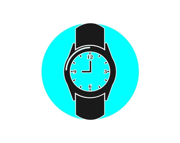 Uhr Symbol Flache Bauweise Folge — Stockvektor