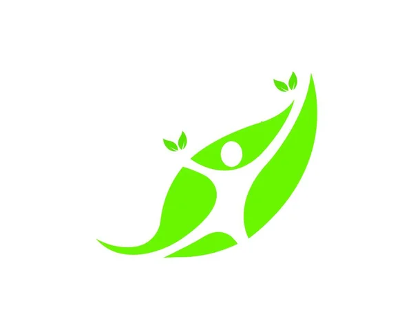 Vida Saludable Personas Logo Plantilla Vector Icono — Archivo Imágenes Vectoriales