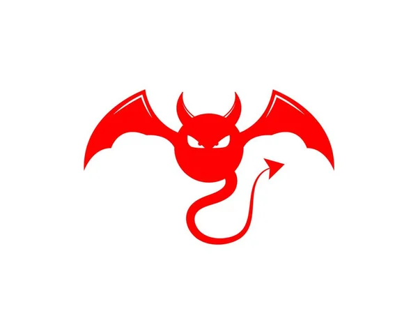 Diabo Logotipo Vetor Modelo — Vetor de Stock
