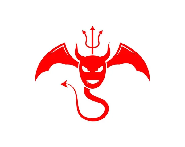 Diabo Logotipo Vetor Modelo — Vetor de Stock